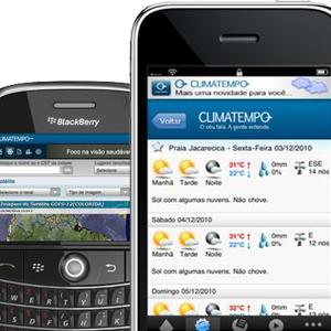 Aplicações para previsão do tempo - celular