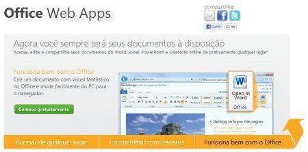 Como utilizar o Office Web Apps