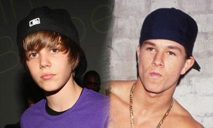 Justin Bieber ao lado de… Mark Wahlberg