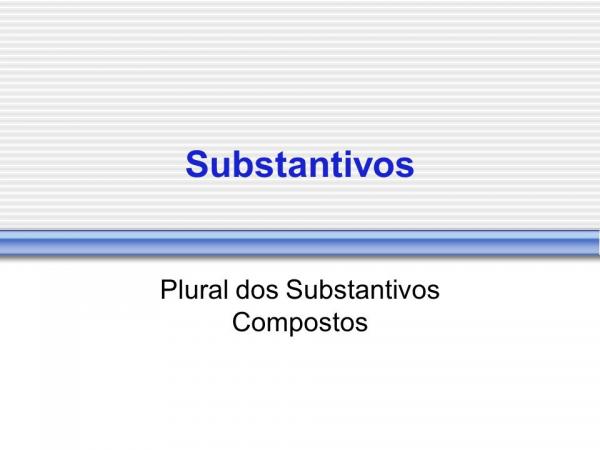 Plural Dos Substantivos Compostos