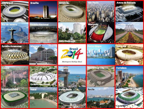 Saiba sobre o andamento dos estádios nas 12 cidades-sede do Mundial 2014
