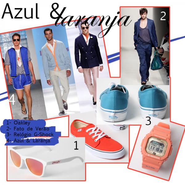 Verão 2011- Azul e Laranja para Homem