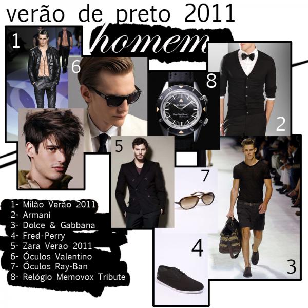 Verão 2011- Preto para Homem